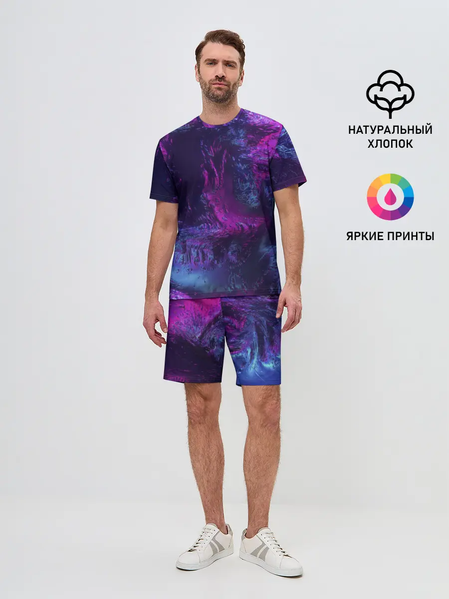 Мужской костюм с шортами / Неон