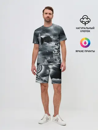 Мужской костюм с шортами / Космос