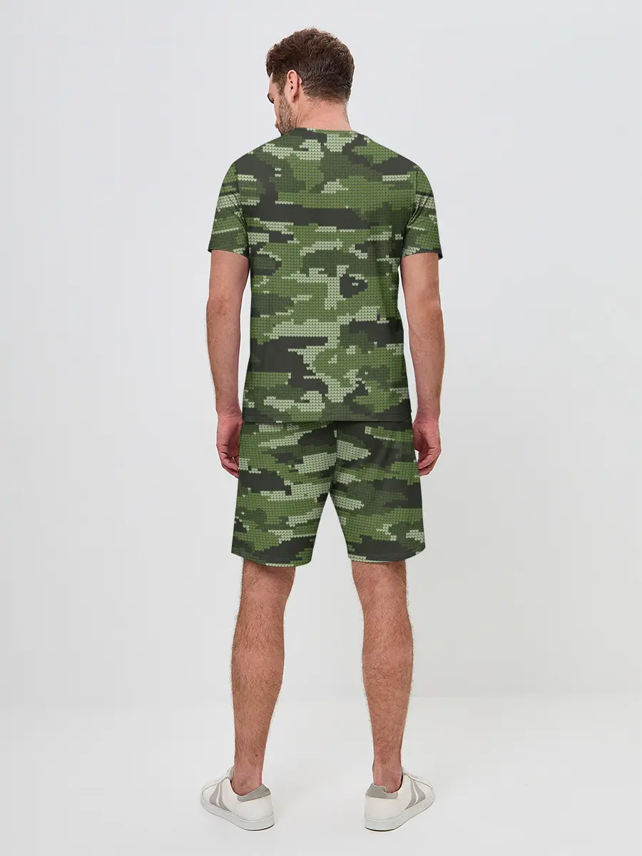 Мужской костюм с шортами / ВЯЗАННЫЙ КАМУФЛЯЖ