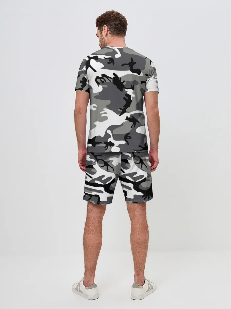 Мужской костюм с шортами / Автомобильные войска камуфляж