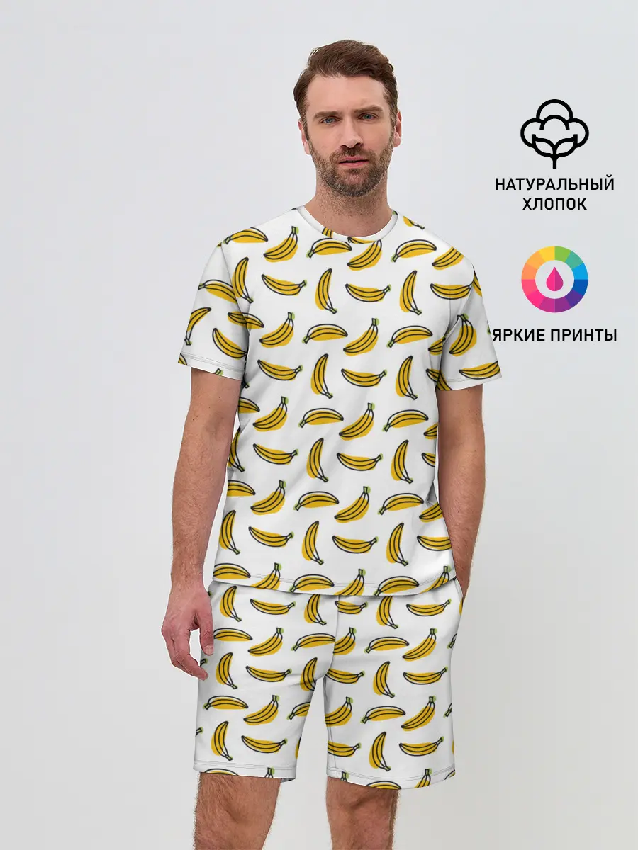 Мужской костюм с шортами / Бананы