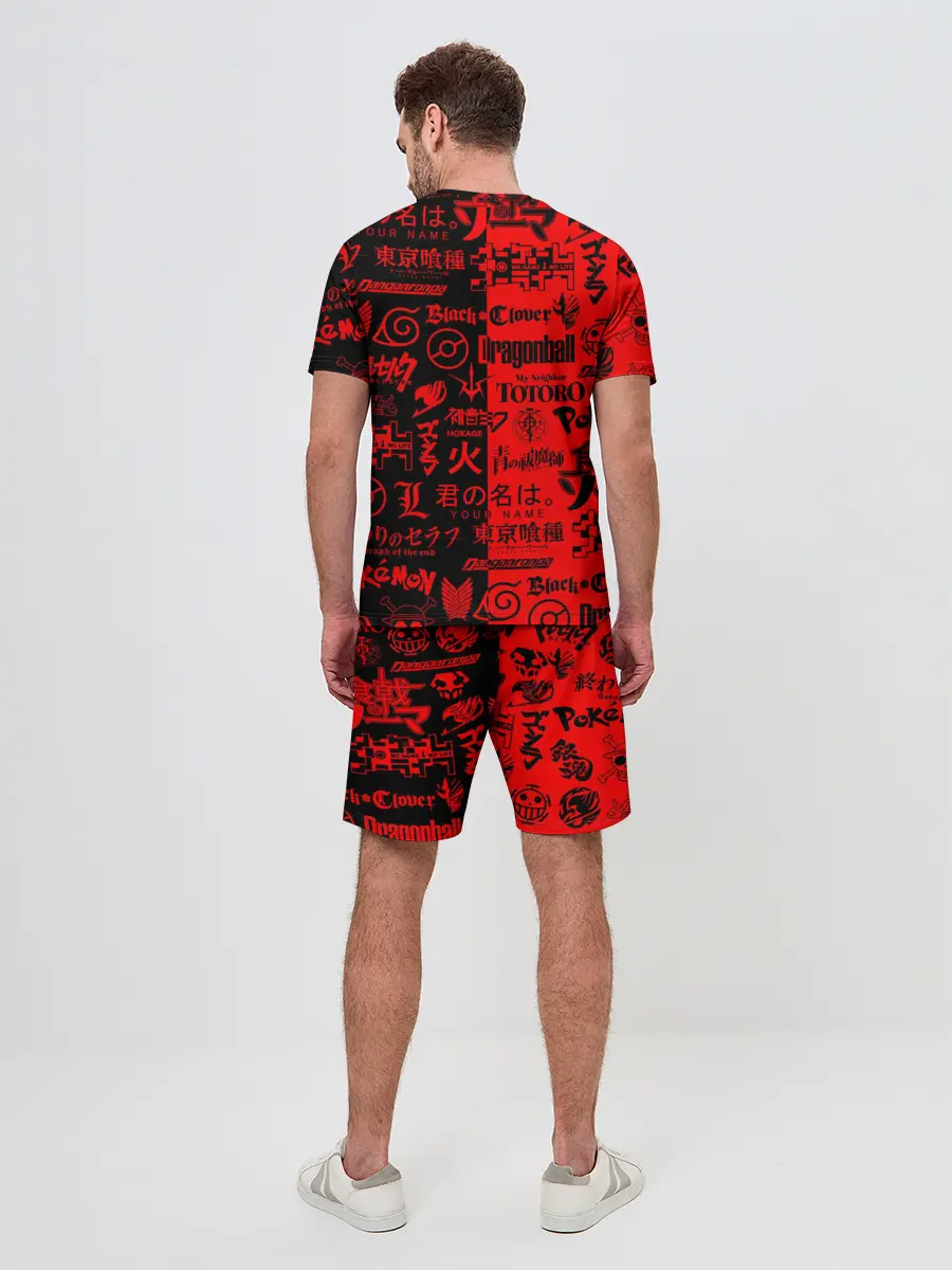 Мужской костюм с шортами / ЛОГОТИПЫ АНИМЕ