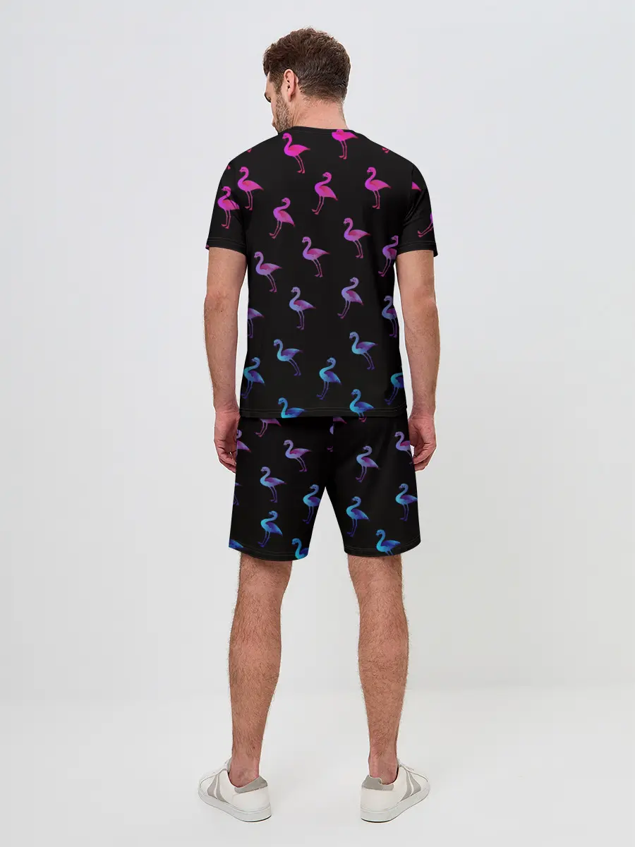 Мужской костюм с шортами / Фламинго