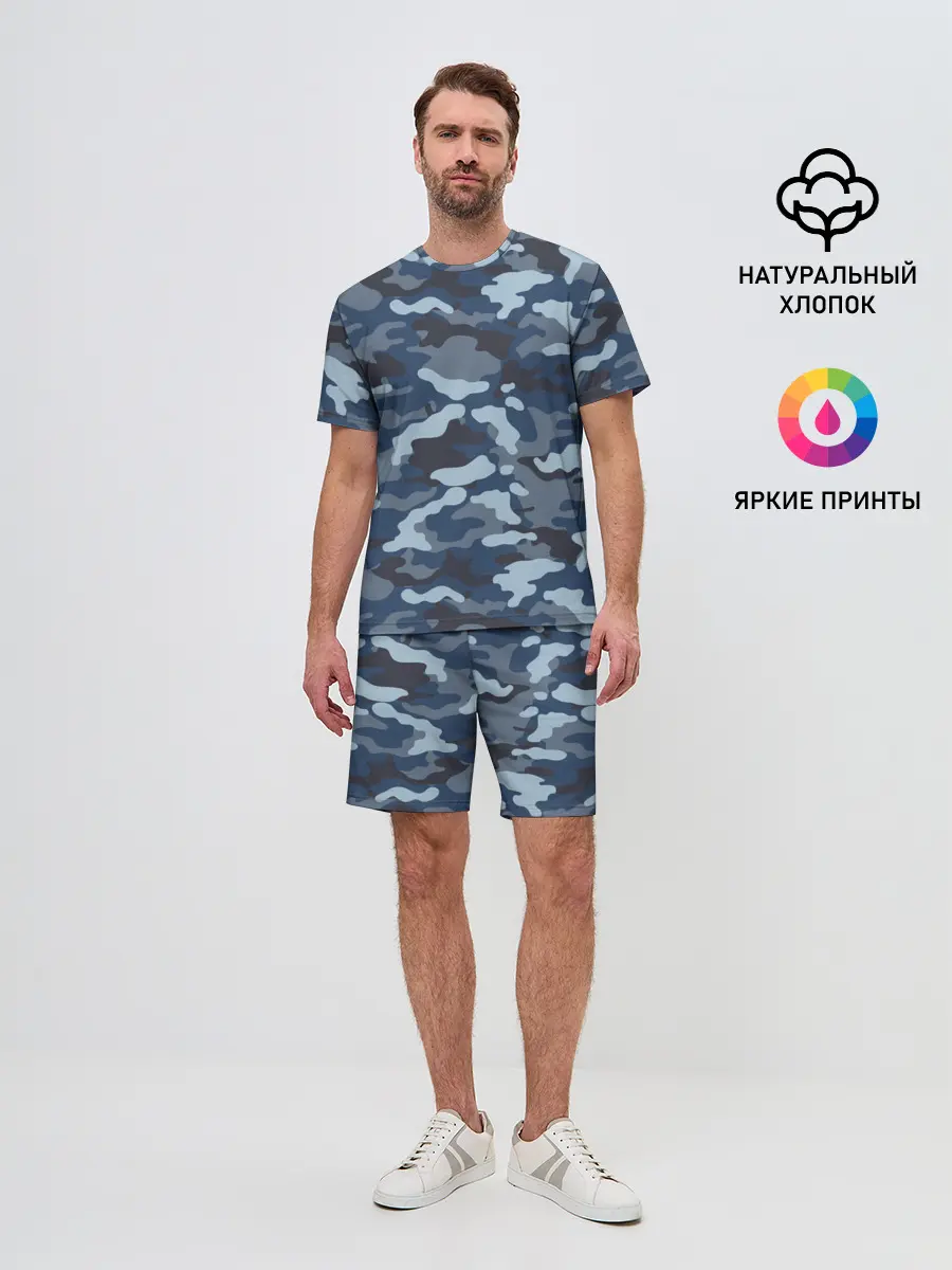 Мужской костюм с шортами / Камуфляж МВД