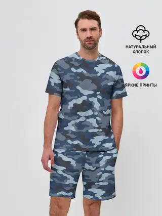 Мужской костюм с шортами / Камуфляж МВД