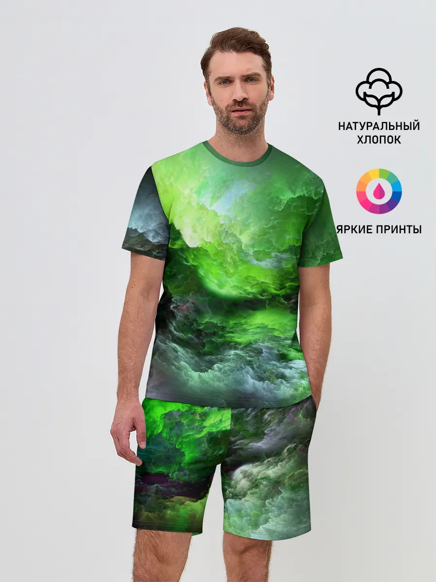 Мужской костюм с шортами / GREEN SPACE | ЗЕЛЁНЫЙ КОСМОС