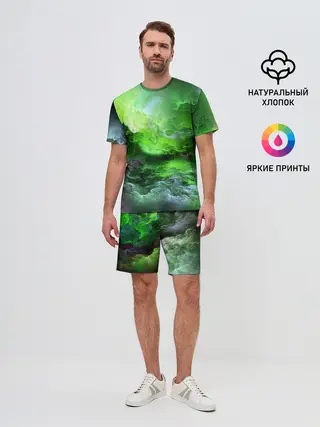 Мужской костюм с шортами / GREEN SPACE | ЗЕЛЁНЫЙ КОСМОС