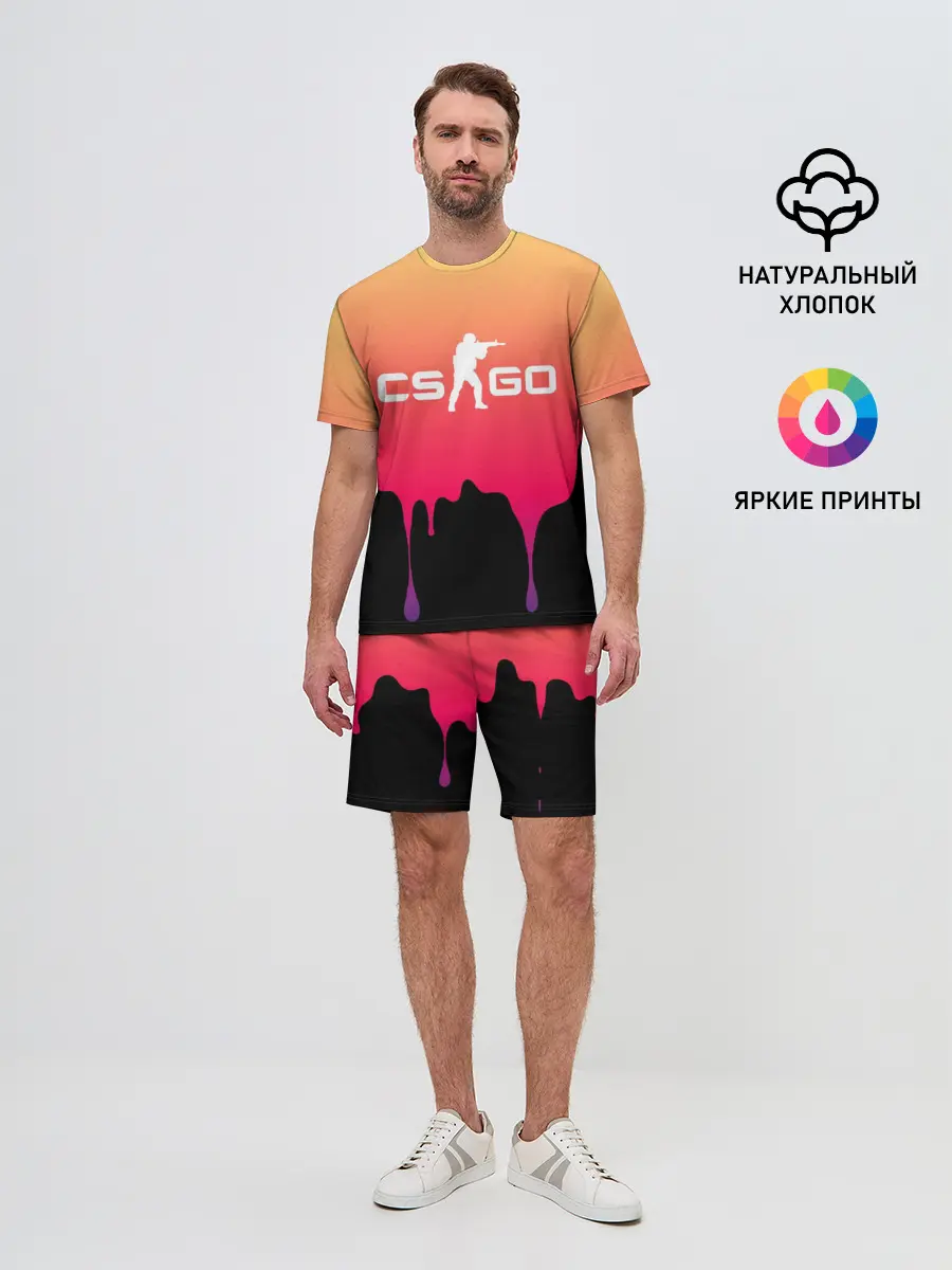 Мужской костюм с шортами / CS GO GRADIENT