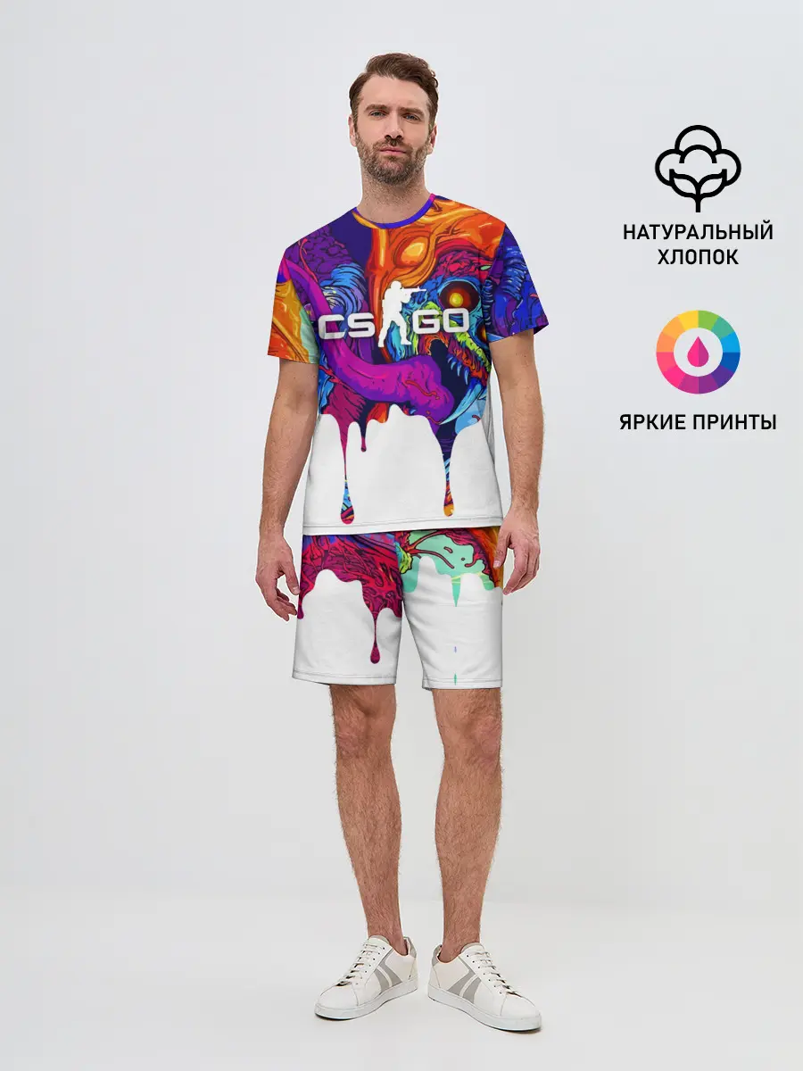 Мужской костюм с шортами / CS GO HYPER BEAST