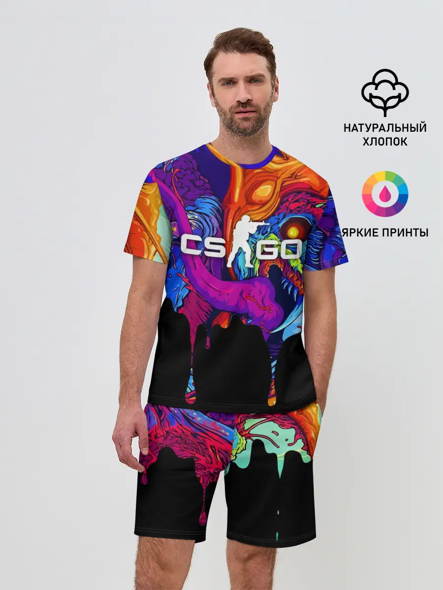 Мужской костюм с шортами / CS GO HYPER BEAST