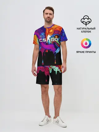 Мужской костюм с шортами / CS GO HYPER BEAST