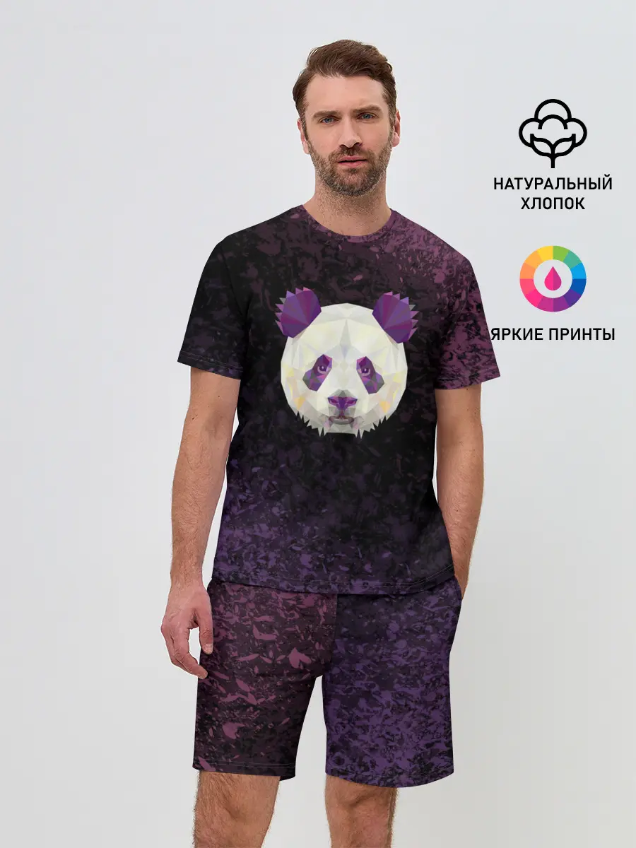 Мужской костюм с шортами / Панда