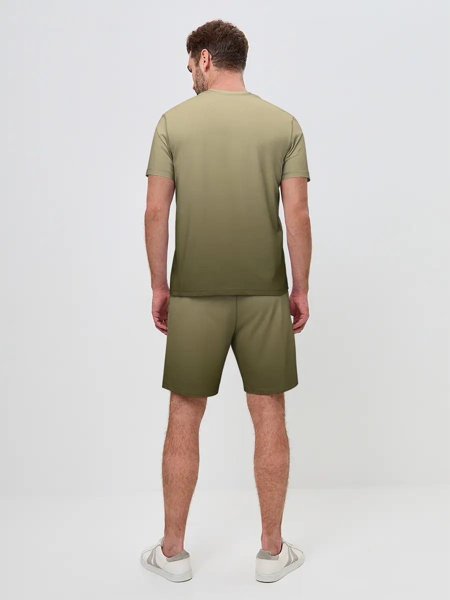 Мужской костюм с шортами / сонная сова и кофе идеальное