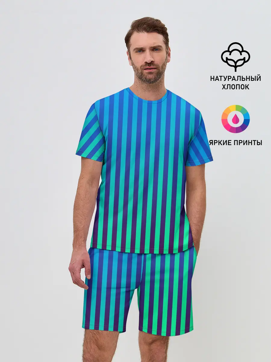 Мужской костюм с шортами / Пикси полосы