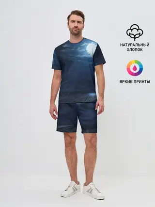 Мужской костюм с шортами / Ночное поле