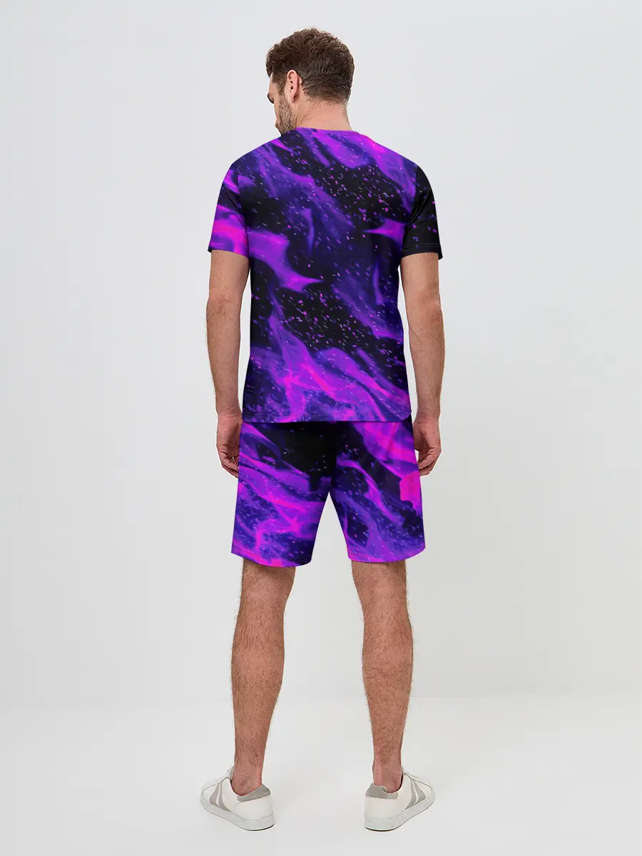 Мужской костюм с шортами / ФИОЛЕТОВЫЙ ОГОНЬ