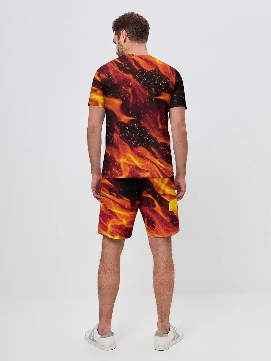 Мужской костюм с шортами / ЯЗЫКИ ПЛАМЕНИ