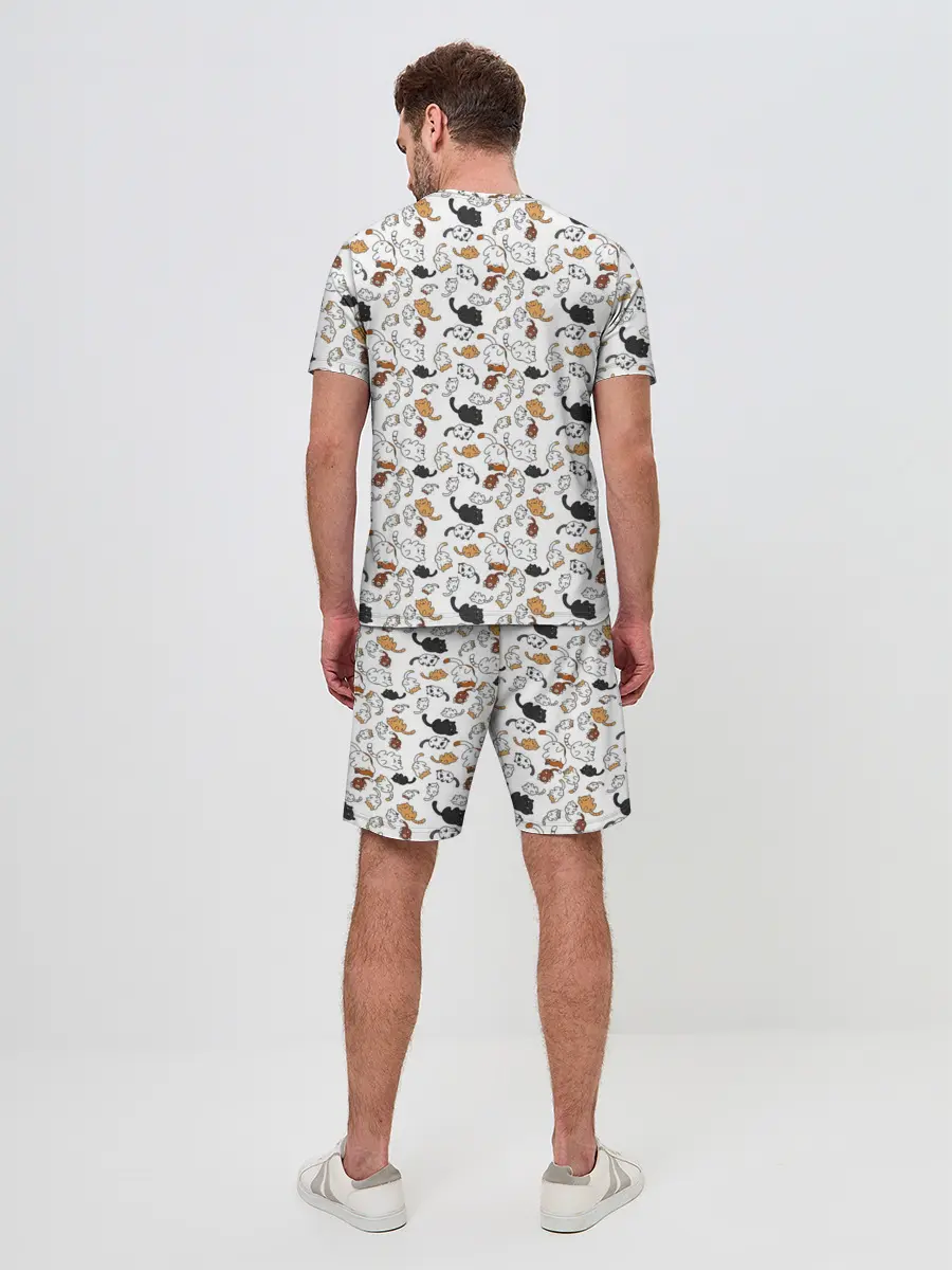 Мужской костюм с шортами / Котики