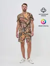 Мужской костюм с шортами / дудл узоры