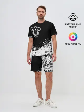 Мужской костюм с шортами / Черный Клевер