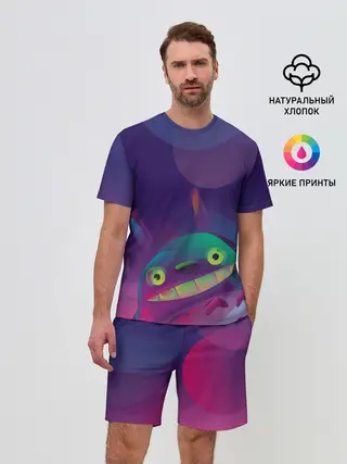 Мужской костюм с шортами / Тоторо выглядывает
