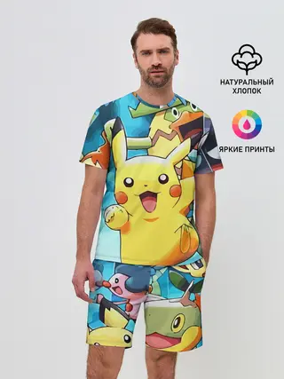 Мужской костюм с шортами / Pokrmons