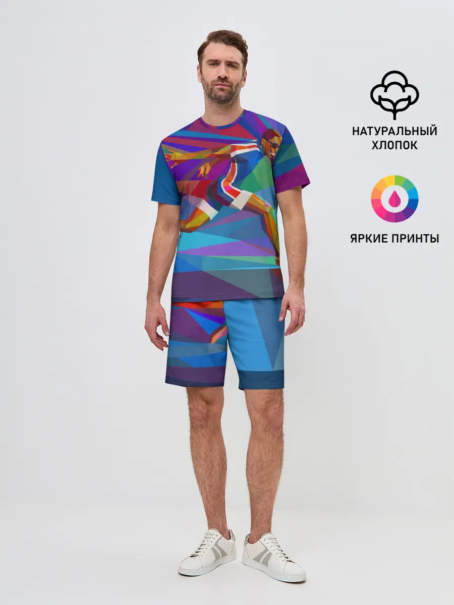 Мужской костюм с шортами / Абстракция