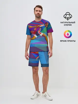 Мужской костюм с шортами / Абстракция