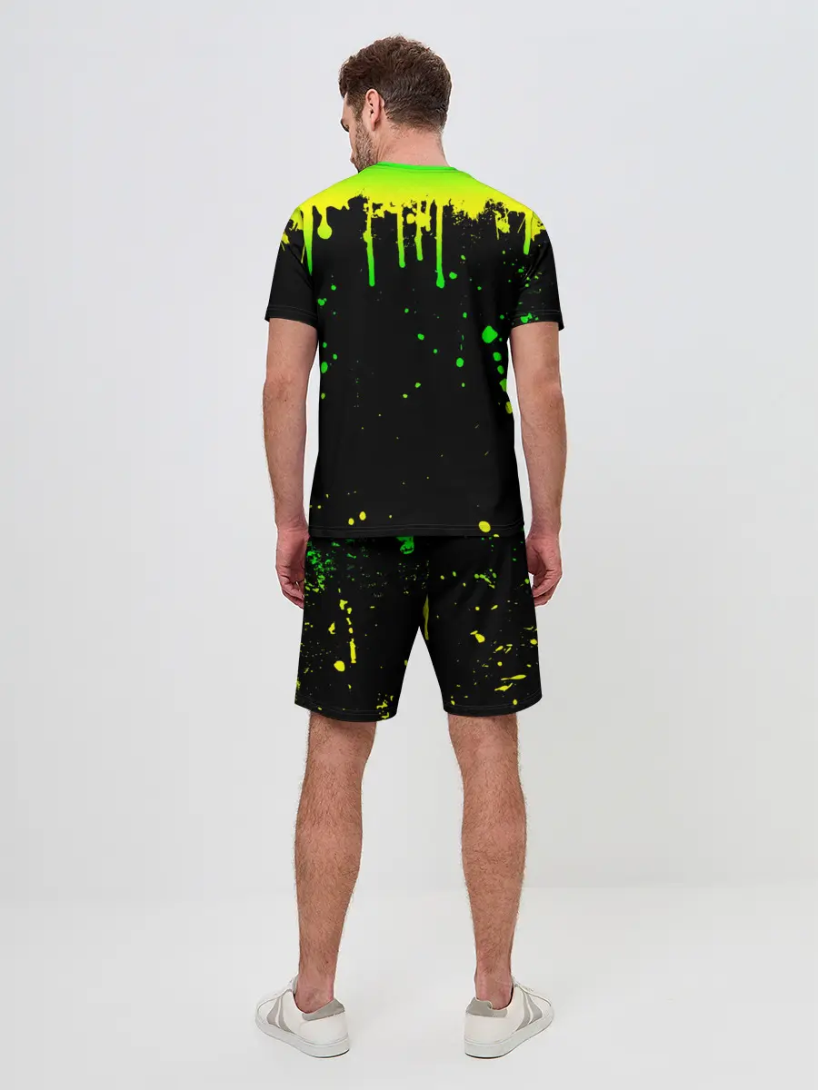 Мужской костюм с шортами / НЕОНОВЫЕ ПОДТЕКИ