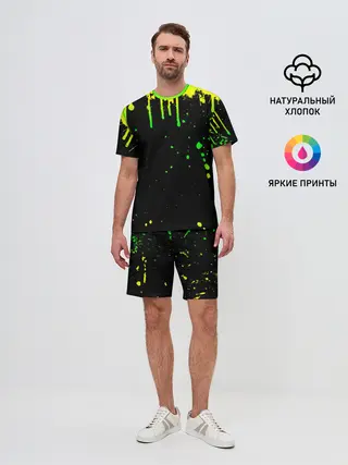 Мужской костюм с шортами / НЕОНОВЫЕ ПОДТЕКИ