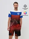 Мужской костюм с шортами / Россия огонь