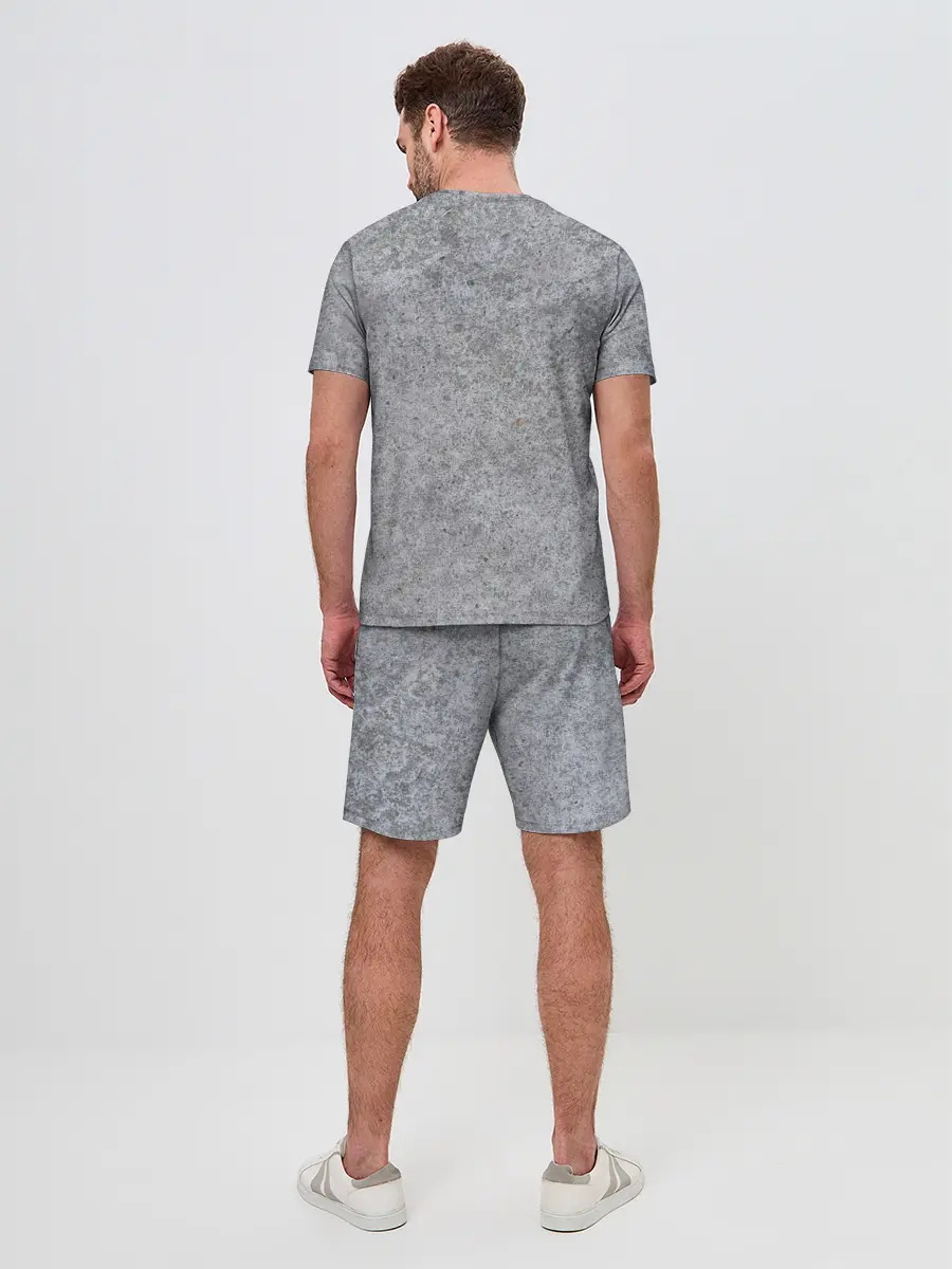 Мужской костюм с шортами / Серый бетон