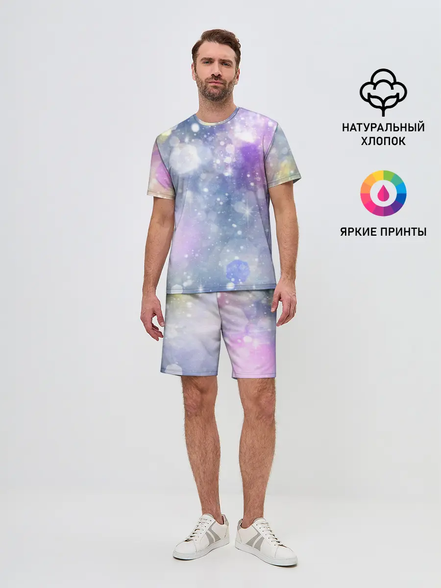 Мужской костюм с шортами / Звездное небо