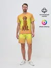 Мужской костюм с шортами / Золотистый ретривер