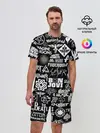 Мужской костюм с шортами / ЛОГОТИПЫ РОК ГРУПП