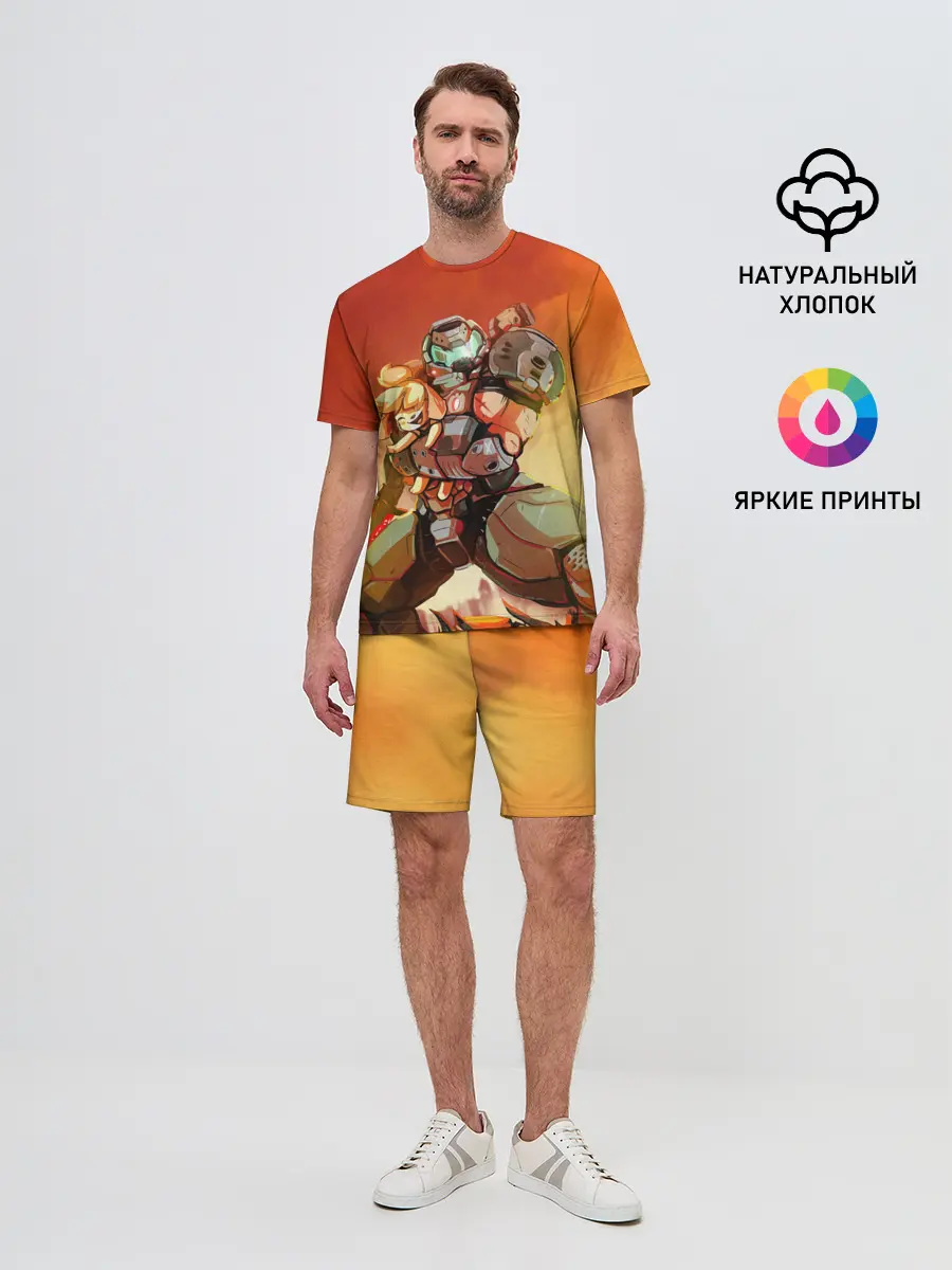 Мужской костюм с шортами / ANIMAL CROSSING x DOOM ETERNAL