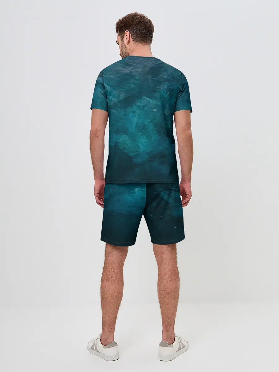 Мужской костюм с шортами / Лазурь