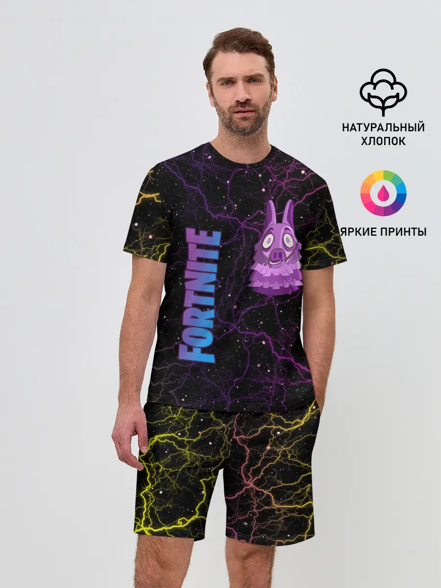 Мужской костюм с шортами / Lama Fortnite
