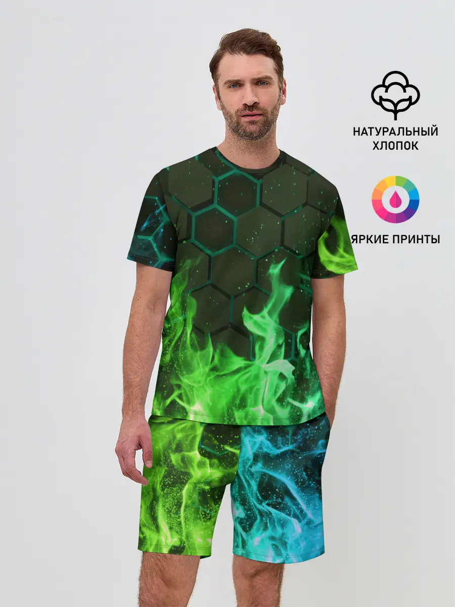 Мужской костюм с шортами / Fire