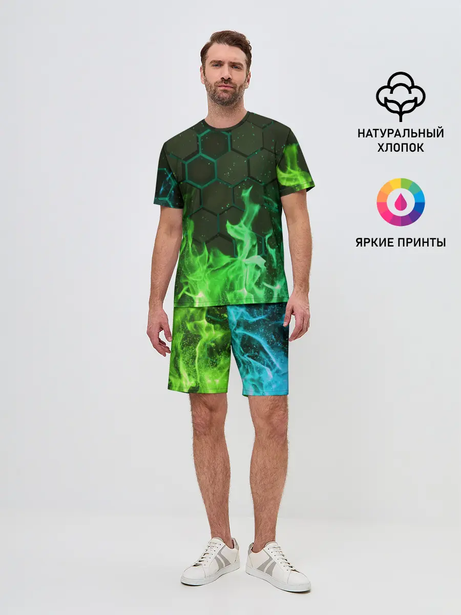 Мужской костюм с шортами / Fire