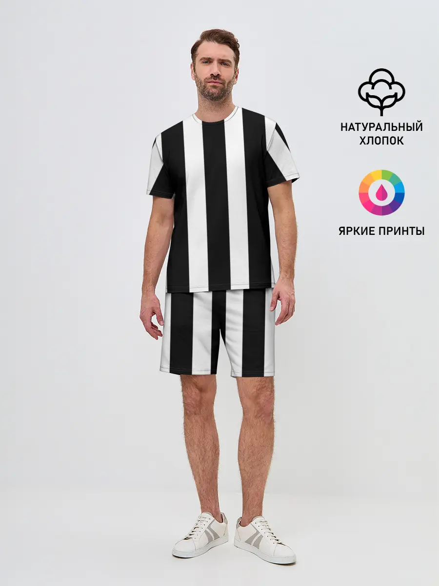 Мужской костюм с шортами / Полоска