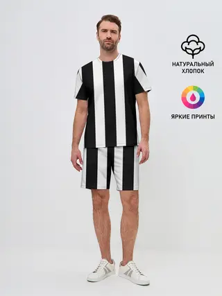 Мужской костюм с шортами / Полоска