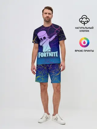 Мужской костюм с шортами / Fortnite,Marshmello