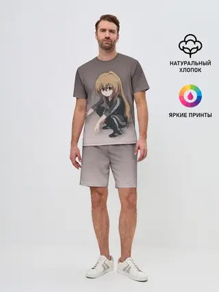 Мужской костюм с шортами / Аниме девочка на кортах в Адидасе