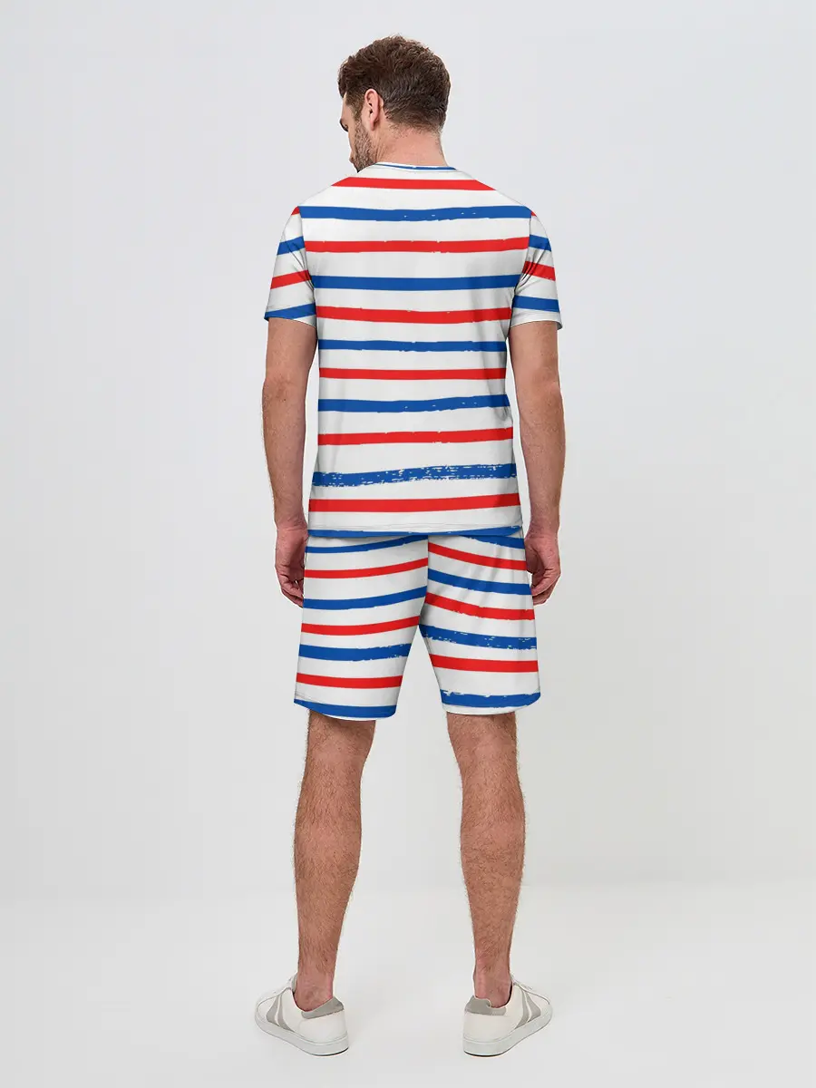 Мужской костюм с шортами / Морская полоска