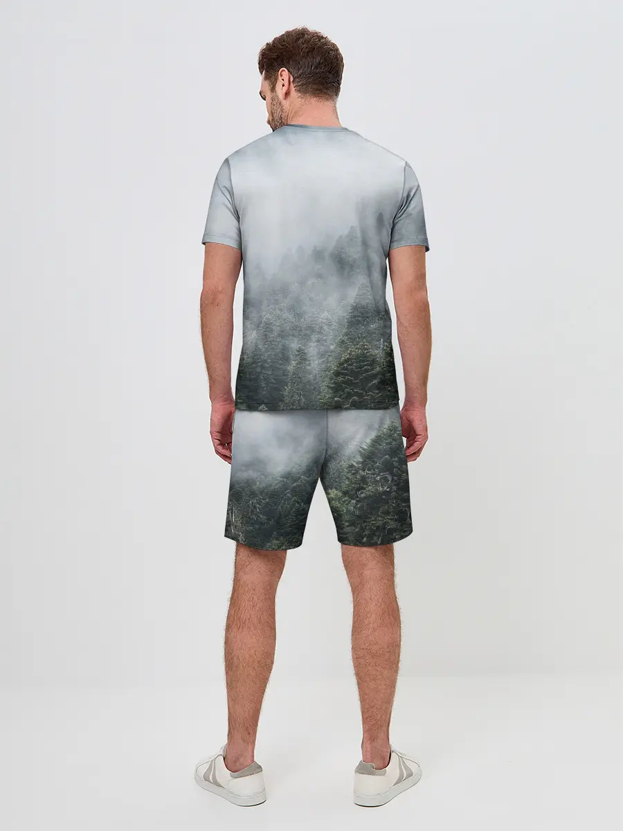 Мужской костюм с шортами / Туманный лес