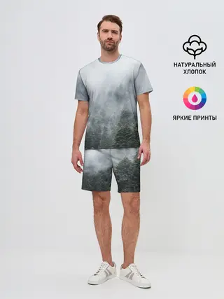 Мужской костюм с шортами / Туманный лес