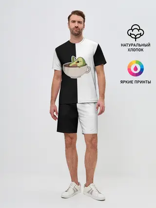 Мужской костюм с шортами / авокадо