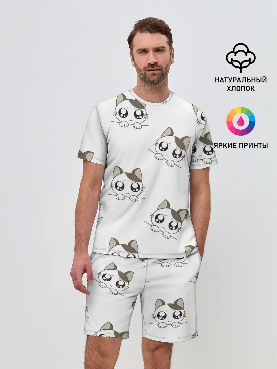 Мужской костюм с шортами / Котята