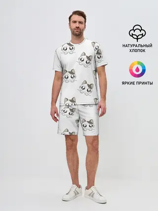 Мужской костюм с шортами / Котята